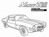 Camaro Coloring Pages Chevy 1970 Z28 Drawing 1969 Cars Chevrolet Color Sketch Truck Classic Charger Dodge Mustang Print Printable Kids sketch template