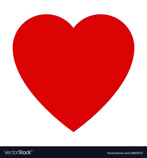 red heart   white background royalty  vector image