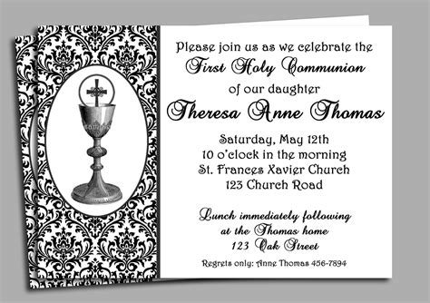 holy communion invitation printable  printed