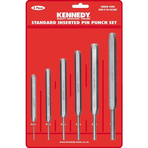 kennedy standard inserted pin punches pce set avex tool shop