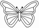 Clipart Butterfly Coloring Clker Clip Large sketch template