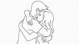 Couple Draw Hugging Drawing Cute Pencil People Romantic Sketch Easy Two Hug Man Woman Step Drawings Sexy Hands Couples Simple sketch template