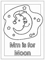 Mm Moon Coloring Pages Activity sketch template