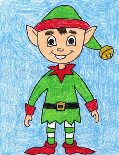 draw  elf art projects  kids christmas art projects