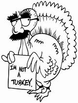 Coloring Pages Thanksgiving Funny sketch template