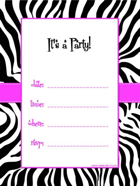 printable birthday invitation templates  invitet