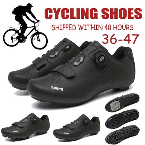 lowest price   mens cleats shoes road bike shoes  mtb  pedal set roadbike cover