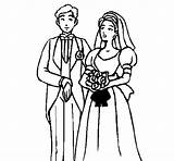 Sposi Marido Disegno Gli Esposa Desenho Acolore Stampare sketch template