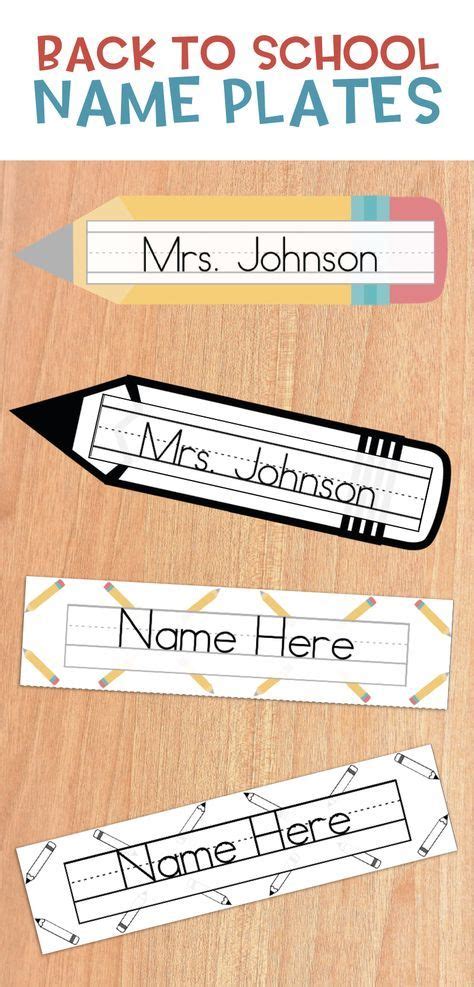 desk  plates pencil theme teacher  classroom labels