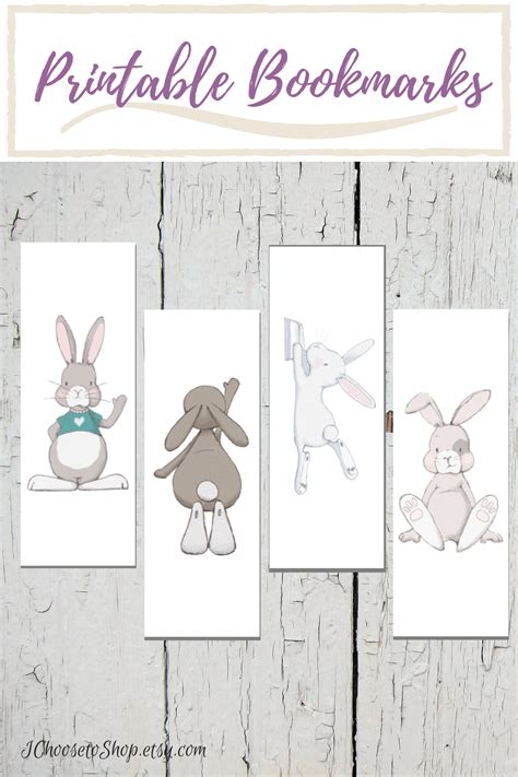 printable bunny bookmarks set   bookmarks celebrate easter