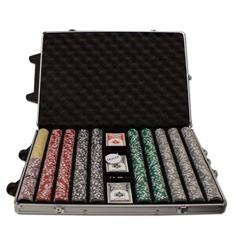 casino ace poker chip set  rolling case csac rc poker