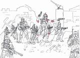 Clone Trooper Battle Droid Getcolorings Getdrawings Commander sketch template