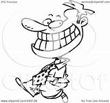 Happy Cartoon Businessman Grinning Walking Toonaday Royalty Outline Illustration Rf Clip 2021 sketch template
