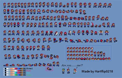 Custom Mario Sprite Sheet Ver 1 By Hartflip0218 On Deviantart