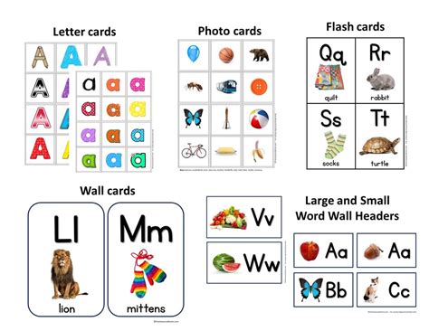 letter cards photo cards alphabet flash cards