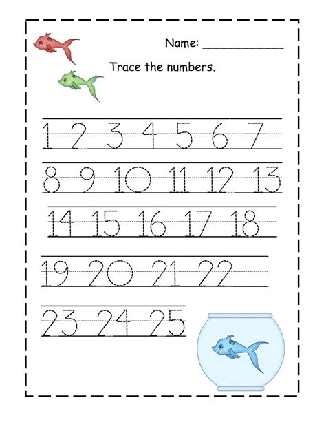 printable preschool numbers