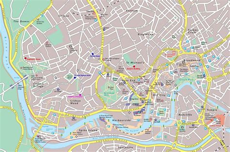 stadtplan von bristol detaillierte gedruckte karten von bristol grossbritannien der