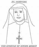 Faustina Mercy Divine Bernadette Feast Devine Familyholiday Designlooter sketch template