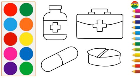 draw  color medical doctor kit coloring pages  kidslets