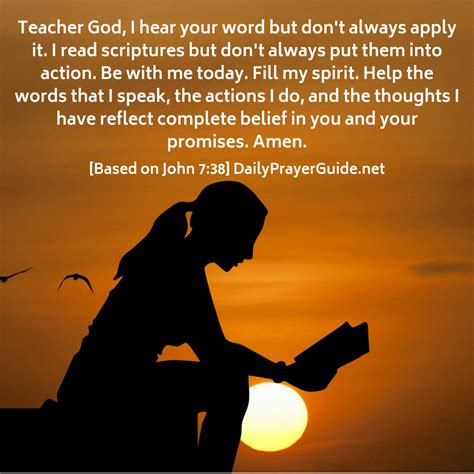 A Prayer To Believe Like The Scriptures Say [john 7 38] Daily Prayer
