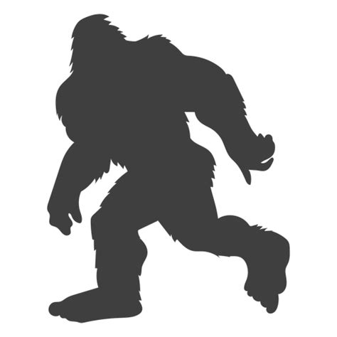running hairy bigfoot sasquatch black png and svg design for t shirts
