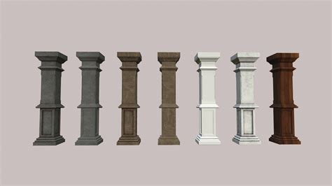 Pillars Vr Ar Low Poly 3d Model Free Vr Ar Low Poly 3d Model Cgtrader