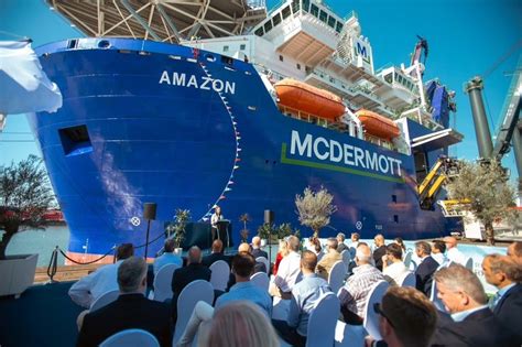 mcdermott estrena su remozado buque amazon en el puerto de rotterdam portalportuario