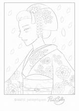 Coloring Japanese Printable Adult Japan Book Pages sketch template