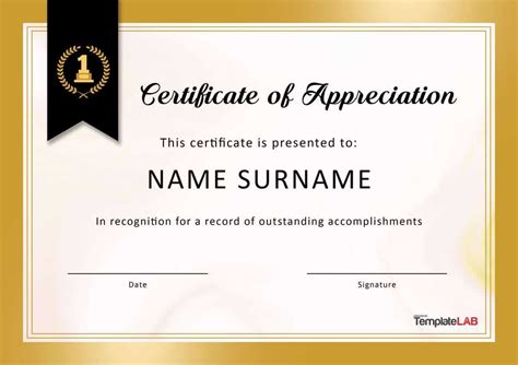 certificate  appreciation templates  letters  good