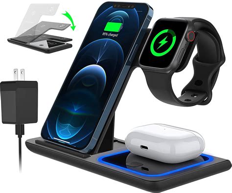 wireless charger  qi certified fast charger pad stand charging station dock