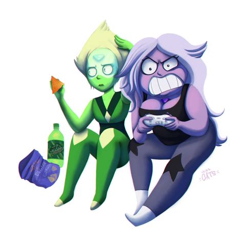 Peridot And Amethysts Gaming Night Day 11 By Miss Cats On Deviantart