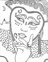 Carnival Masque Coloriages sketch template