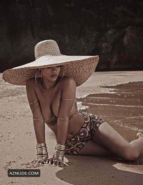 Rihanna Topless For Vogue Brazil By Mariano Vivanco In Angra Dos Reis