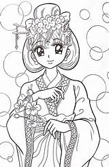 Coloring Pages Anime Colouring Books Coloriage Adults Adult Cute Manga Fille Girls Book Princess Activités Girl Choose Board Sheets Colorful sketch template