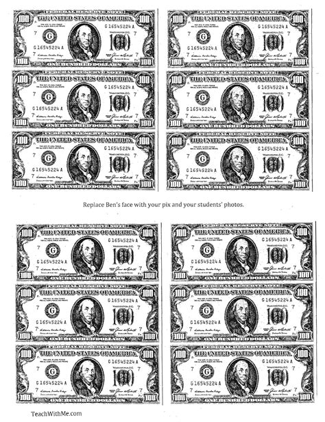 printable sheet   dollar bills printable word searches