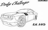 Challenger Dodge sketch template