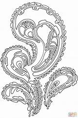 Paisley Coloring Pages Printable Designs Peacock sketch template