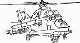 Coloring Helicopter Pages Army Print sketch template