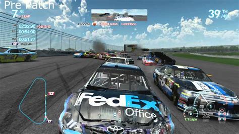 nascar the game inside line poccono big one takes the whole field out youtube