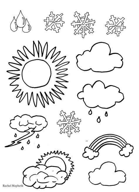 weather clipart coloring pages  coloring pages