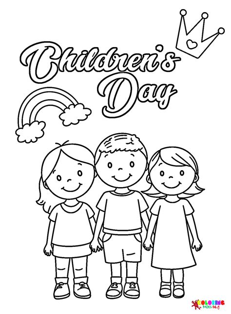 children day color sheets coloring page  printable coloring pages