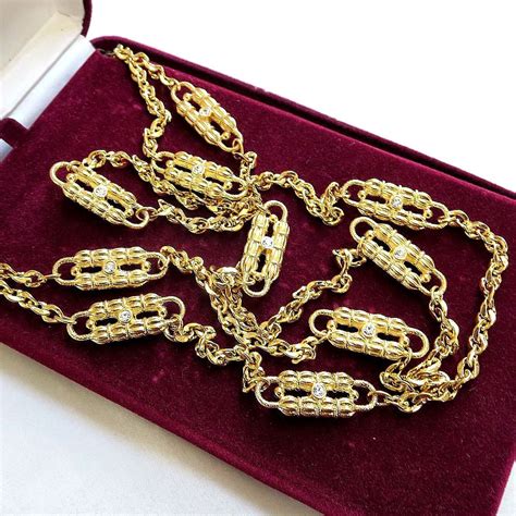 jackie kennedy jackie  paper clip rhinestone necklace vintage  camrose kross