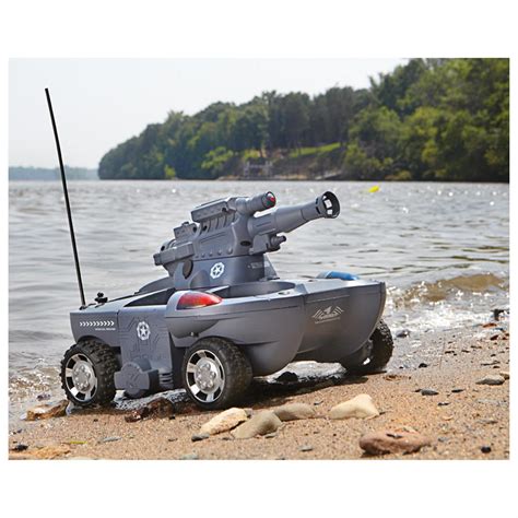radio controlled amphibious tank  remote control drones  sportsmans guide