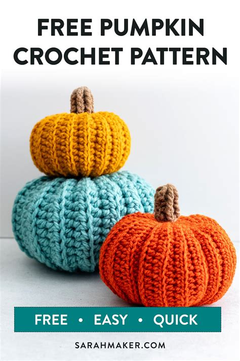 crochet pumpkin pattern  sizes  yarn sarah maker