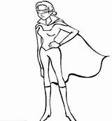 Coloring Pages Superhero Printable Girl Credit Info sketch template