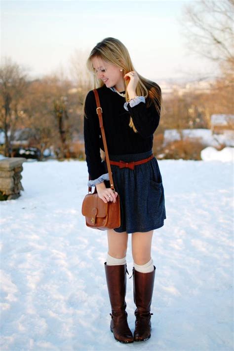 A Snowy Stroll And Preppy Winter Outfits