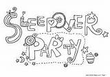Coloring Pages Party Sheets Sleepover Slumber Pajama Kids Google Ca Drawing Spa Activities sketch template