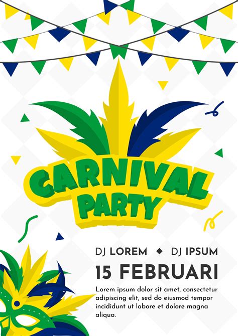 brazil carnival  poster  garland  mask   vectors clipart graphics