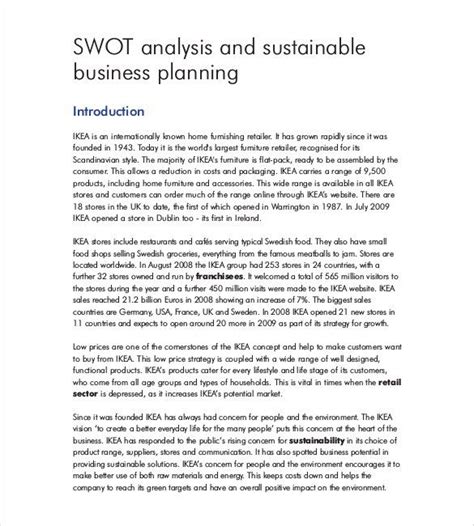 swot analysis templates word excel  templates swot