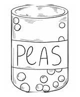 Canned Peas sketch template